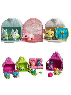 Animal Jam 26 pc Mini Animal Figures Playset Bundle Houses Accessories Jazwares